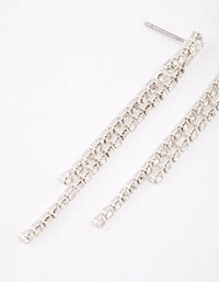 Silver Double Row Cupchain Drop Earrings & Polishing Set - link has visual effect only