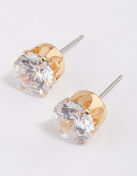 Gold Statement Diamante Stud Earrings & Polishing Set - link has visual effect only