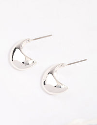 Silver Mini Bubble Huggie Earrings & Polishing Set - link has visual effect only