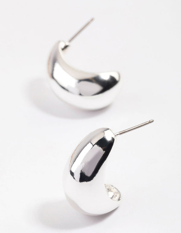 Silver Chunky Bubble Hoop Earrings & Polishing Set - Lovisa