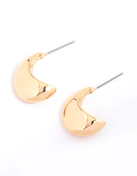 Gold Mini Bubble Huggie Earrings & Polishing Set - link has visual effect only