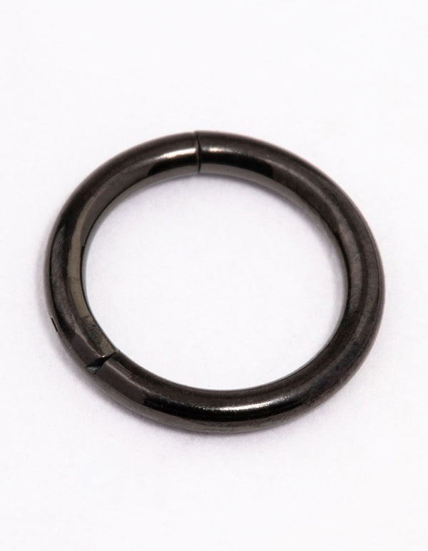 Black Coated Titanium Micro Clicker Ring 5mm
