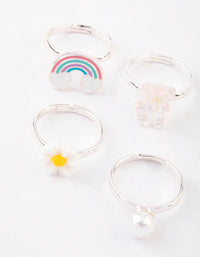 Kids Bear & Flower Ring 6-Pack - link has visual effect only