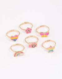 Kids Rainbow Ring 6-Pack - link has visual effect only