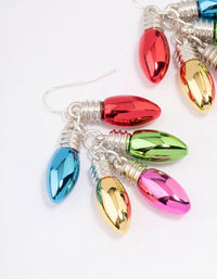 Rainbow Christmas Light Cluster Drop Earrings - link has visual effect only