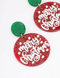 Acrylic Merry Christmas Drop Earrings - link has visual effect only