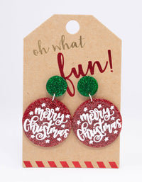 Acrylic Merry Christmas Drop Earrings - link has visual effect only