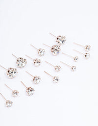 Rose Gold Classic Diamante Graduating Earring 12-Pack - link has visual effect only