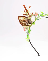 Reindeer Antler Flower Headband - link has visual effect only