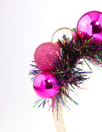 Christmas Bauble Tinsel Headband - link has visual effect only
