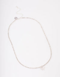 Silver Cupchain Diamante Butterfly Necklace - link has visual effect only