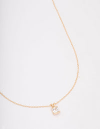 Gold Square Diamante Stone Short Necklace - link has visual effect only