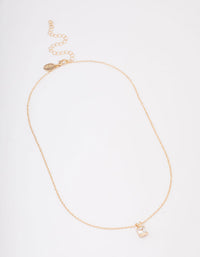 Gold Square Diamante Stone Short Necklace - link has visual effect only