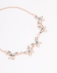Rose Gold Diamante Butterfly Toggle Bracelet - link has visual effect only