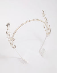 Silver Pearl & Diamante Headband - link has visual effect only