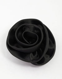 Black Elegant Rose Hair Clip - link has visual effect only