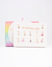 Kids Rose Gold Charm Bracelet 12 Days of Christmas Advent Calendar - link has visual effect only