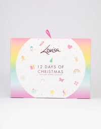 Kids Silver Charm Bracelet 12 Days of Christmas Advent Calendar - link has visual effect only
