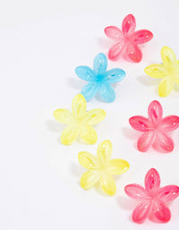 Kids Hawaiian Flower Mini Hair Claw Clips - link has visual effect only