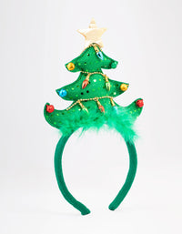 Kids Christmas Tree Headband - link has visual effect only
