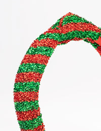 Kids Fabric Christmas Stripe Knotted Headband - link has visual effect only