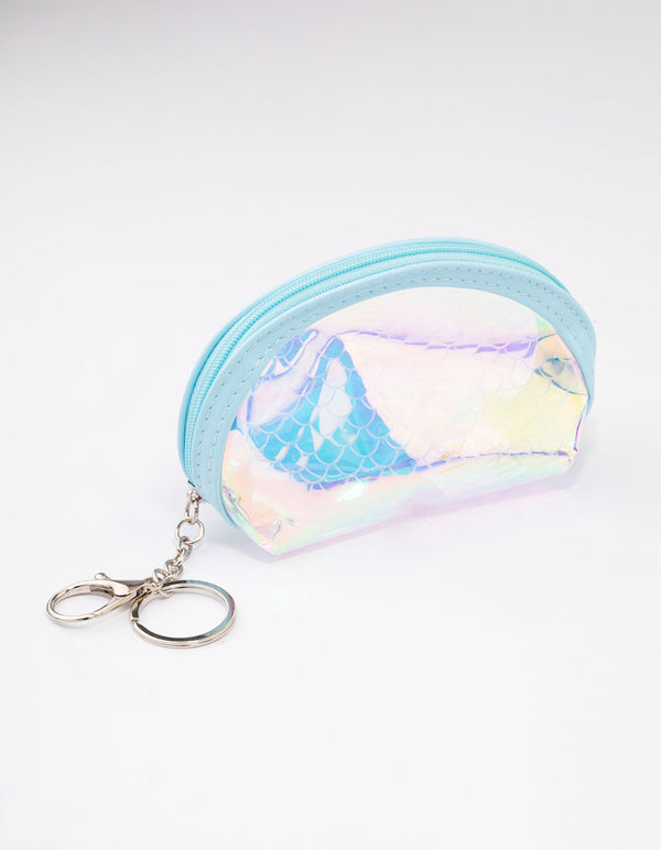 Kids Holographic Blue Large Key Chain