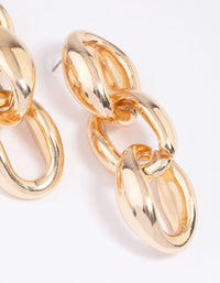 Gold Multi Drop Statement Drop Earrings - link has visual effect only