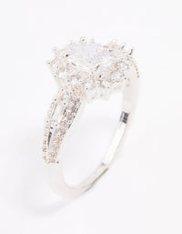 Silver Plated Opulent Statement Ring - link has visual effect only