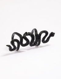 Black Slithering Snake Ring - link has visual effect only