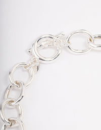 Silver Threaded Chain Short Necklace - link has visual effect only