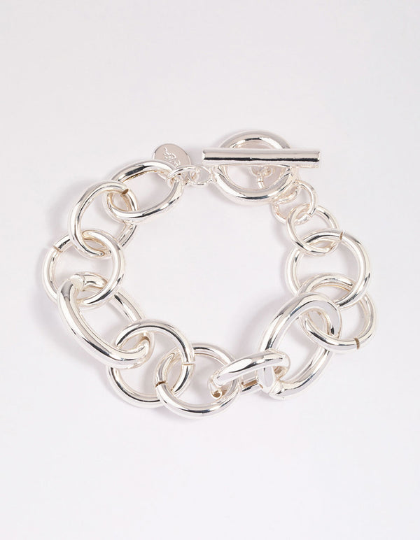 Silver Threaded Chain Bracelet