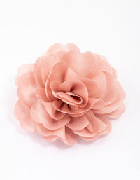 Pink Fabric Ruffle Flower Corsage - link has visual effect only