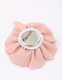 Pink Fabric Ruffle Flower Corsage - link has visual effect only