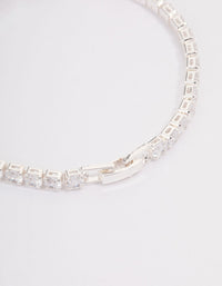 Silver Multi Cubic Zirconia Stone Tennis Bracelet - link has visual effect only