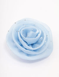 Blue Diamante Rosette Brooch & Hair Clip - link has visual effect only