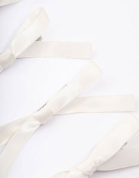 Cream Simple Hair Bows 4-Pack - link has visual effect only
