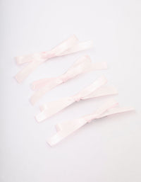 Pink Simple Hair Bows 4-Pack - link has visual effect only