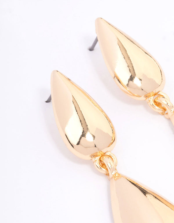 Gold Teardrop Earrings - Lovisa