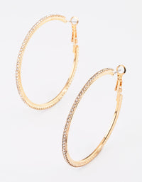 Gold Bling Hoop Earrings - link has visual effect only