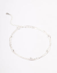Sterling Silver Snake Chain Ball Bracelet - link has visual effect only