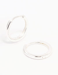 Sterling Silver Huggie Earrings 14mm - link has visual effect only