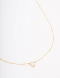 Gold Plated Sterling Silver Cubic Zirconia Heart Pendant Necklace - link has visual effect only