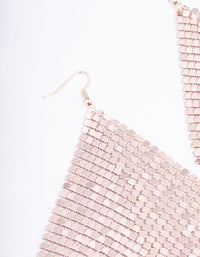 Rose Gold Chainmail Drape Earrings - link has visual effect only
