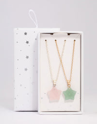 Mixed Metal Semi-Precious Star Necklace Pack - link has visual effect only