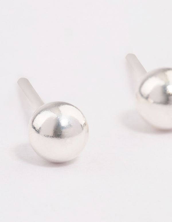 Sterling Silver Ball Stud Earrings 4mm - Lovisa