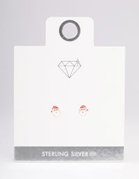 Sterling Silver Santa Stud Earrings - link has visual effect only
