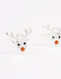 Sterling Silver Reindeer Stud Earrings - link has visual effect only