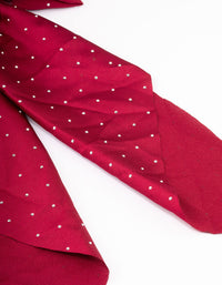 Maroon Fabric Diamante Satin Drop Bow Hair Clips - link has visual effect only