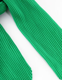 Fabric Green Pleated Satin Scarf - link has visual effect only