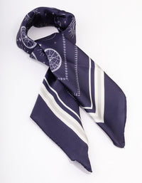Navy Fabric Celestial Printed Scarf - link has visual effect only